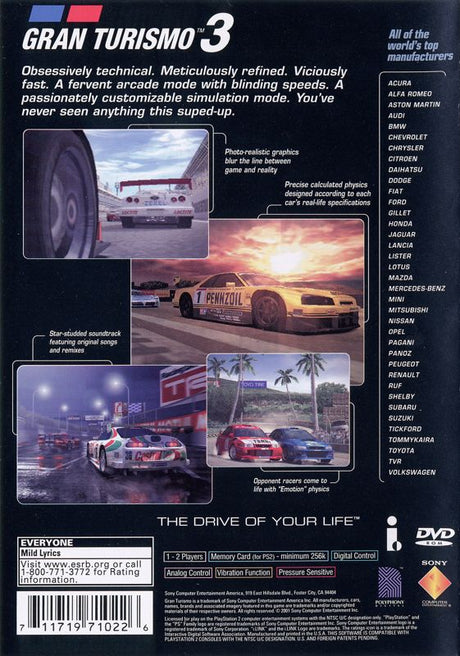 Gran Turismo 3: A-spec - PlayStation 2