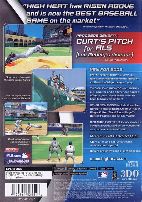 High Heat Major League Baseball 2003 - PlayStation 2