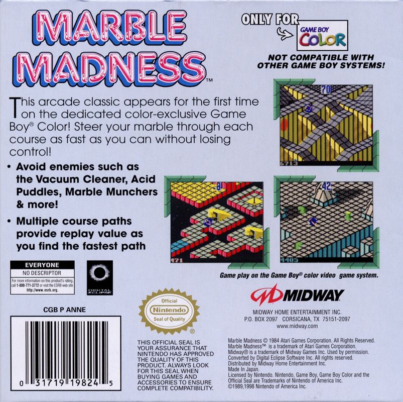 Marble Madness - Game Boy Color