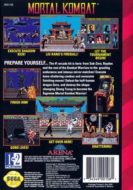 Mortal Kombat - SEGA Genesis