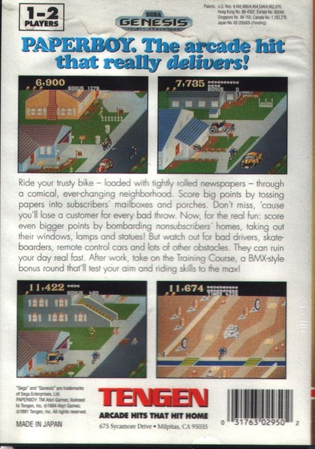 Paperboy - SEGA Genesis