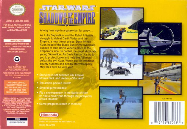 Star Wars: Shadows of the Empire - Nintendo 64