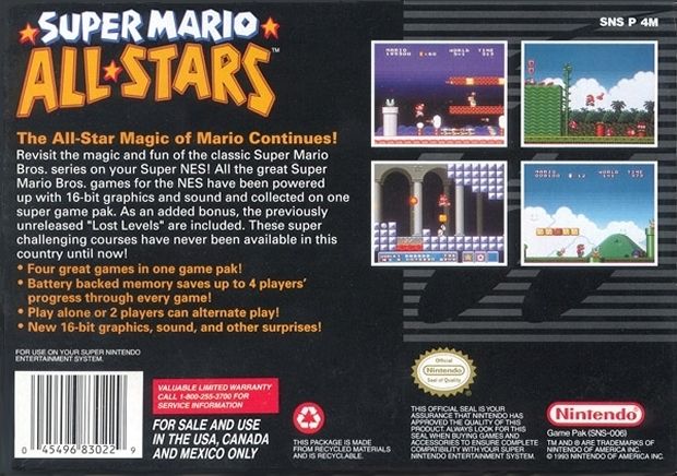 Super Mario All-Stars - Super Nintendo – Bitjump Games