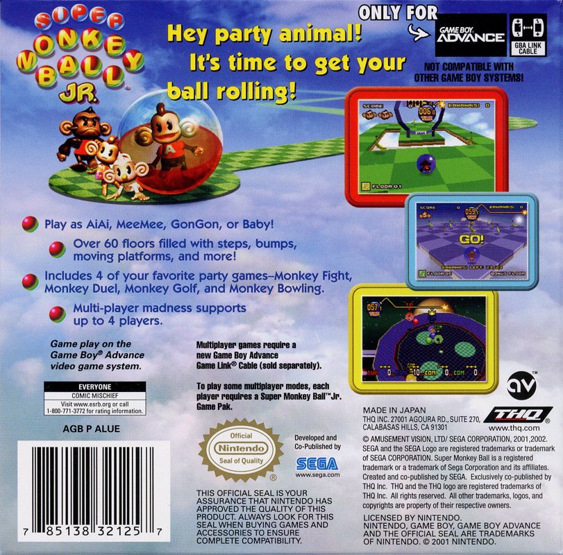Super Monkey Ball Jr. - Game Boy Advance