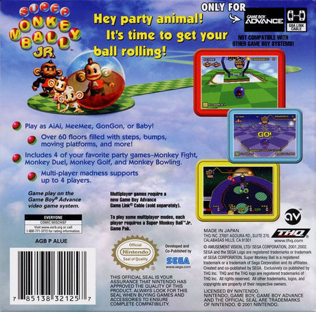 Super Monkey Ball Jr. - Game Boy Advance