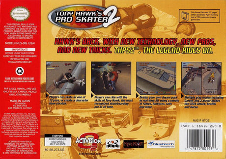 Tony Hawk's Pro Skater 2 - Nintendo 64