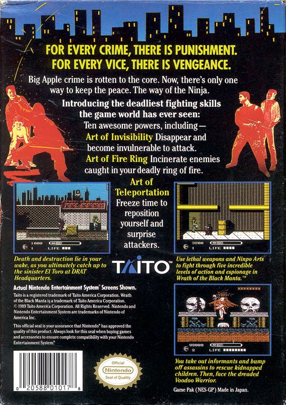 Wrath of the Black Manta - NES