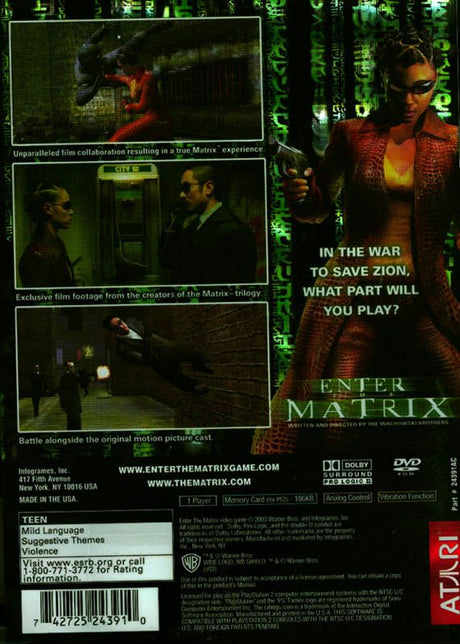 Enter the Matrix - PlayStation 2