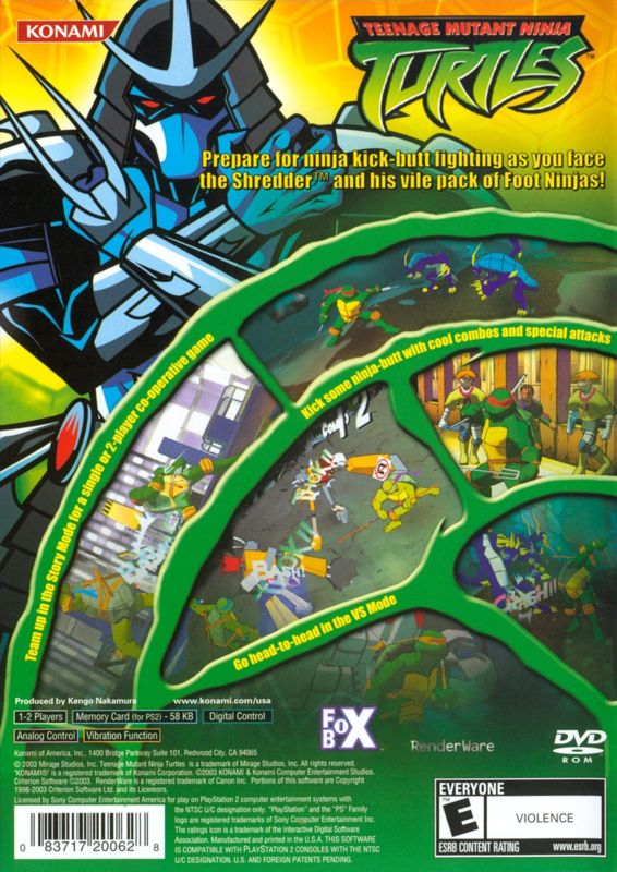 Teenage Mutant Ninja Turtles - PlayStation 2