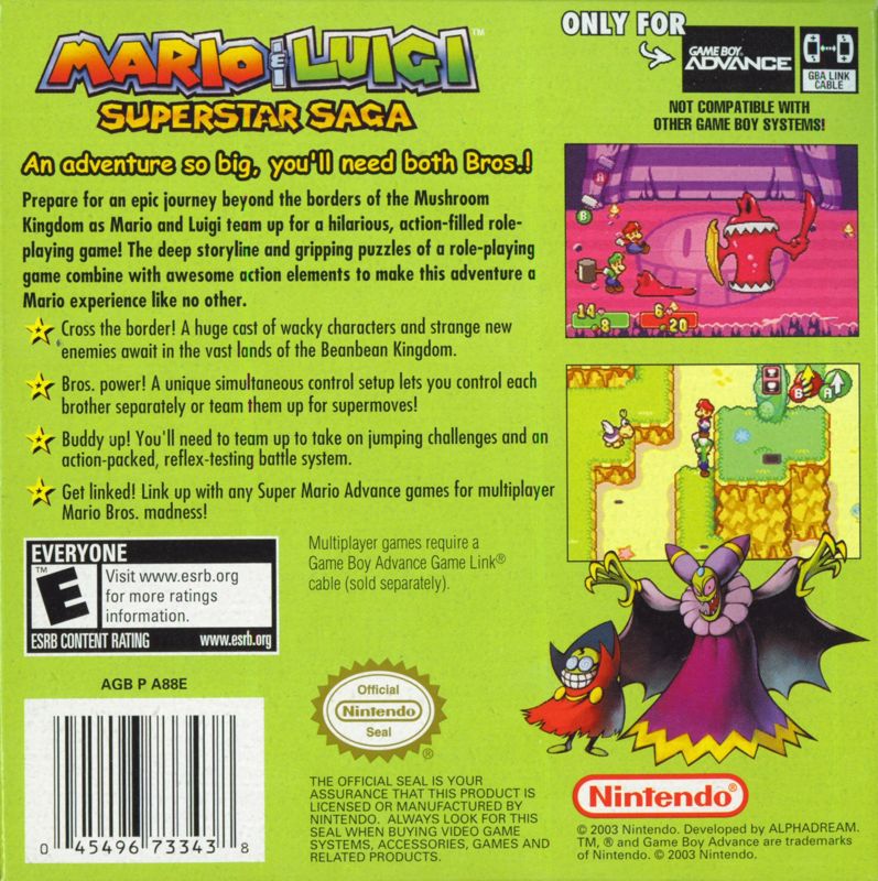 Mario and Luigi Superstar Saga - Game Boy Advance