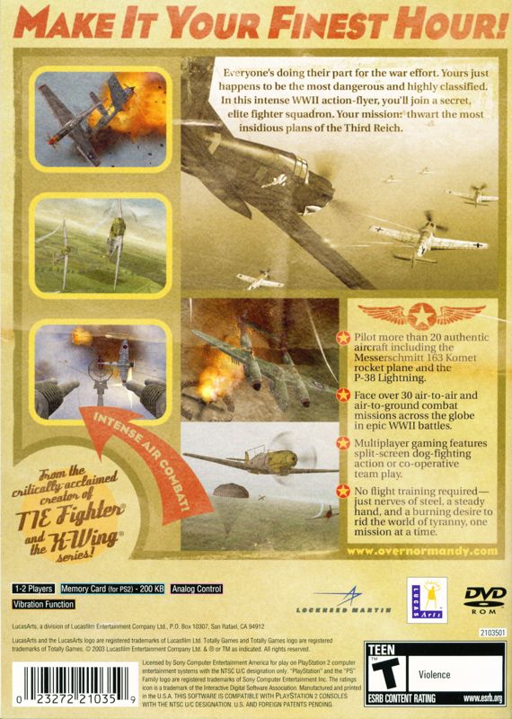 Secret Weapons Over Normandy - PlayStation 2