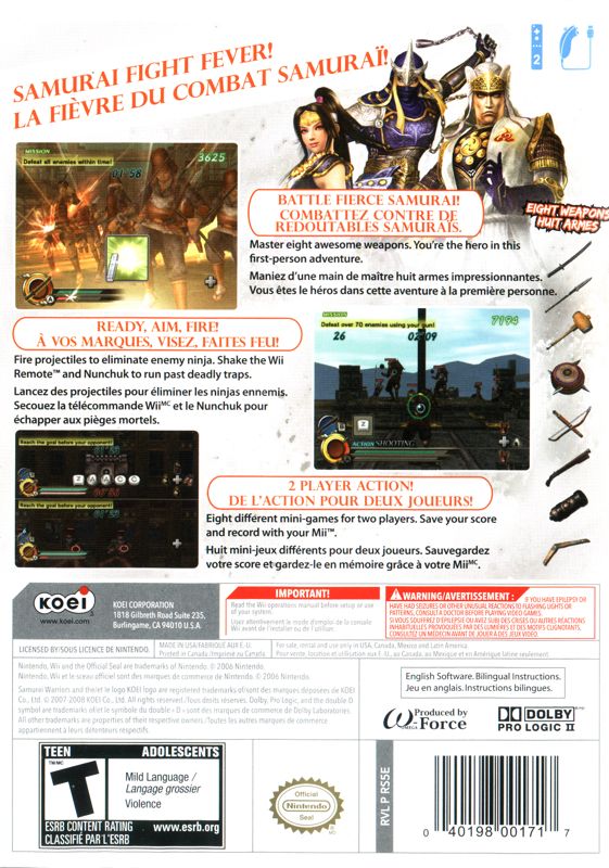 Samurai Warriors: Katana - Wii