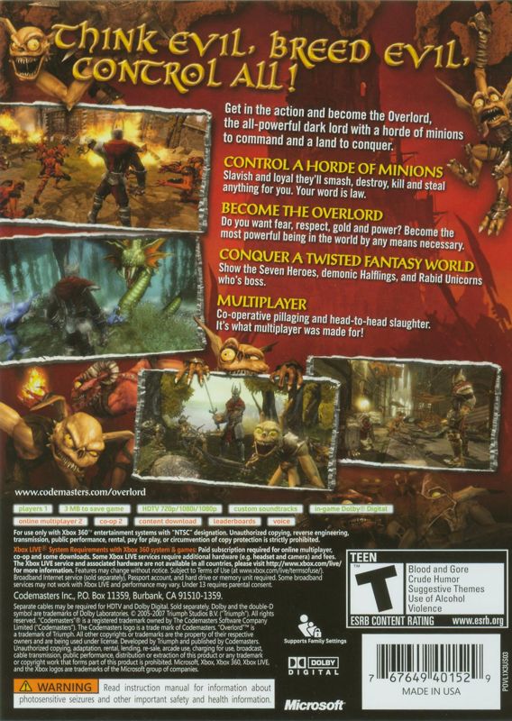 Overlord - Xbox 360
