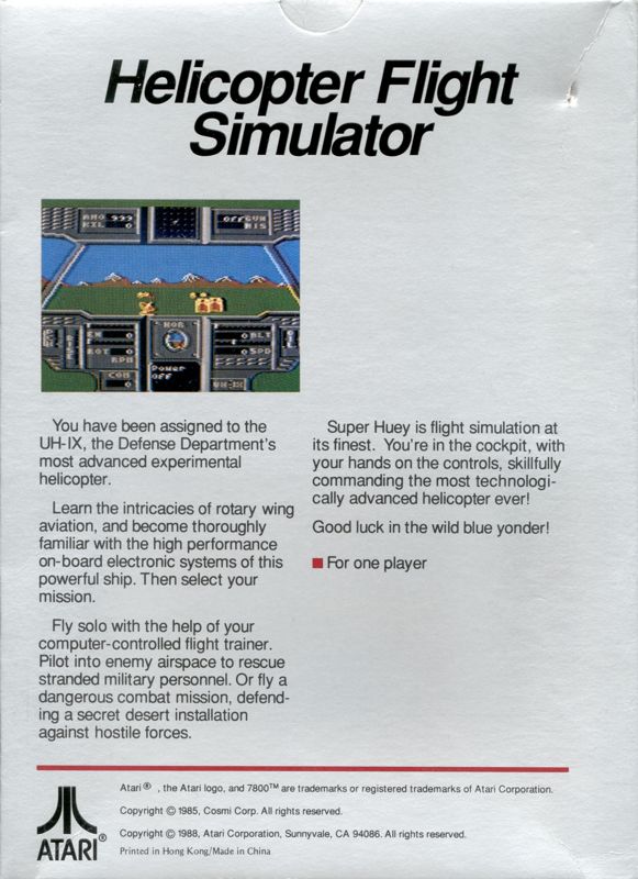 Super Huey UH-IX - Atari 7800