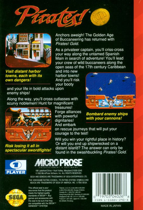 Pirates! Gold - SEGA Genesis