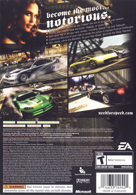 Need for Speed: Most Wanted - Xbox 360