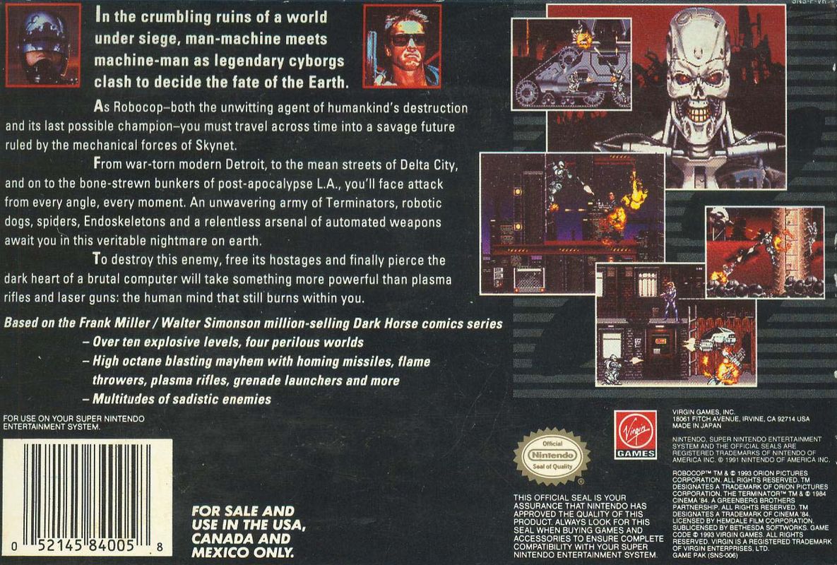 RoboCop versus The Terminator - Super Nintendo