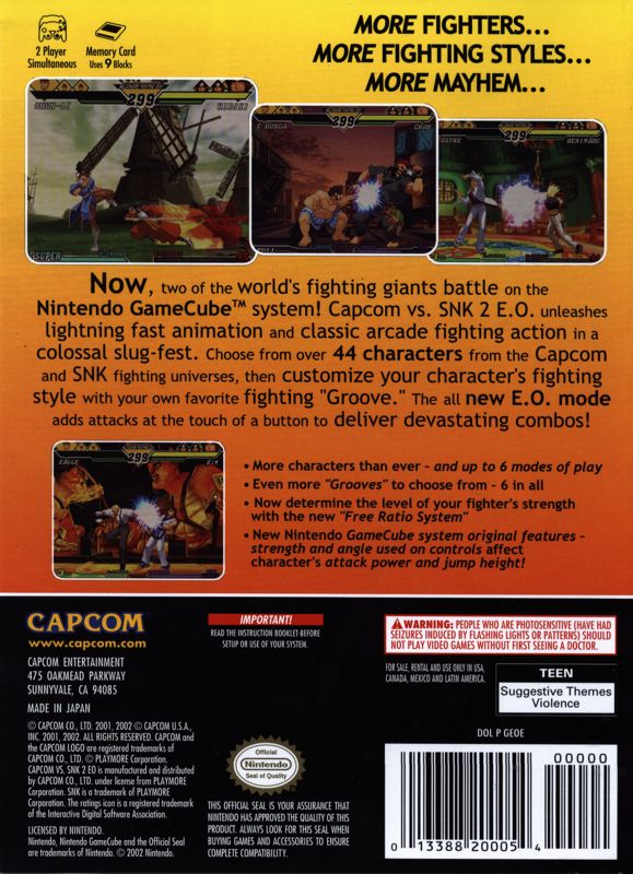 Capcom vs. SNK 2: EO - GameCube