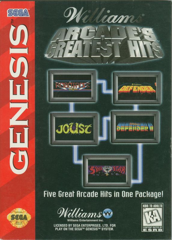 Williams Arcade's Greatest Hits - SEGA Genesis