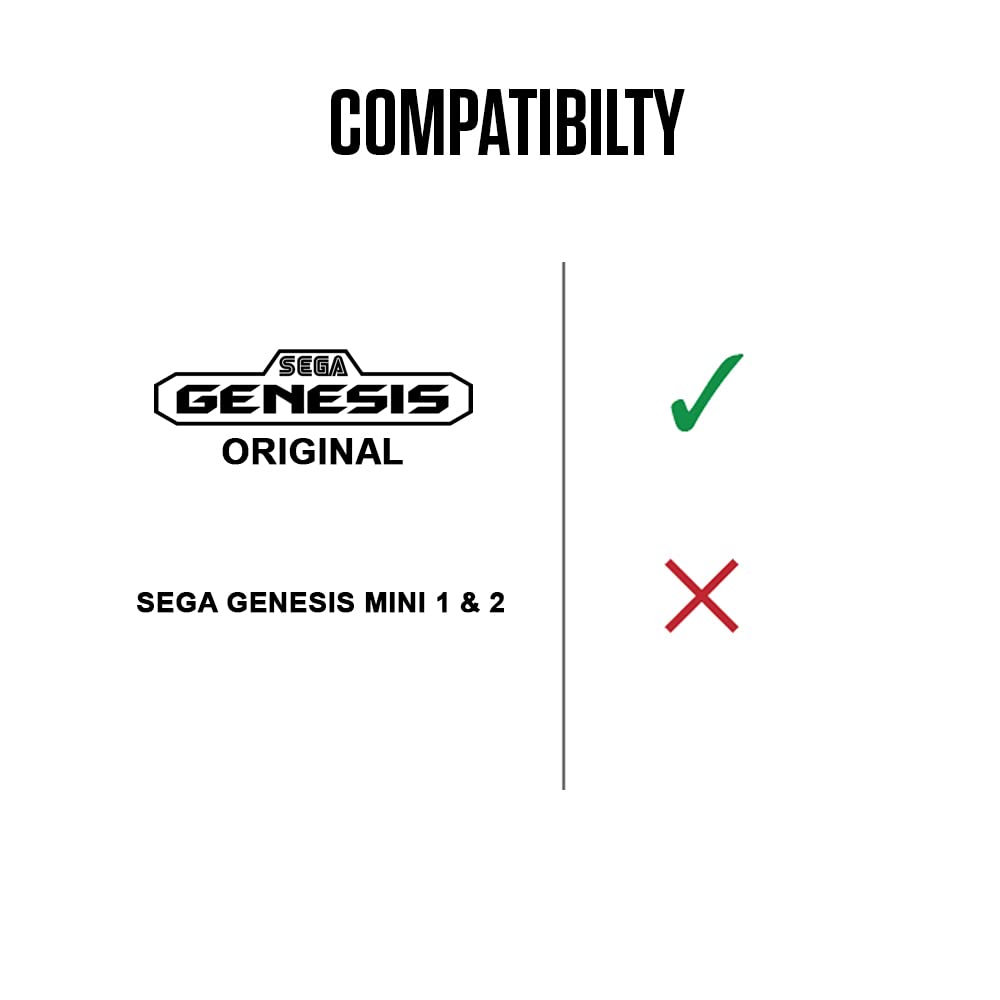 6-button Wired Controller for SEGA Genesis (Officially Licensed) - Black