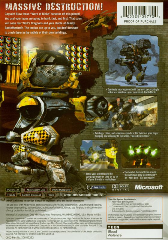 MechAssault - Xbox