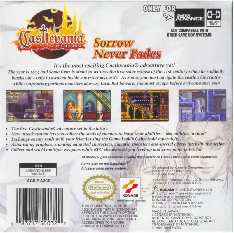 Castlevania: Aria of Sorrow - Game Boy Advance