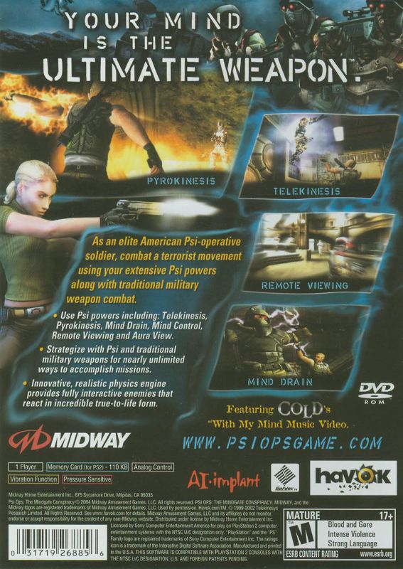 Psi-Ops: The Mindgate Conspiracy - PlayStation 2