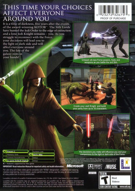 Star Wars: Knights of the Old Republic II - The Sith Lords - Xbox