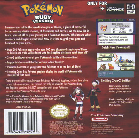 Pokemon Ruby Version - Game Boy Advance