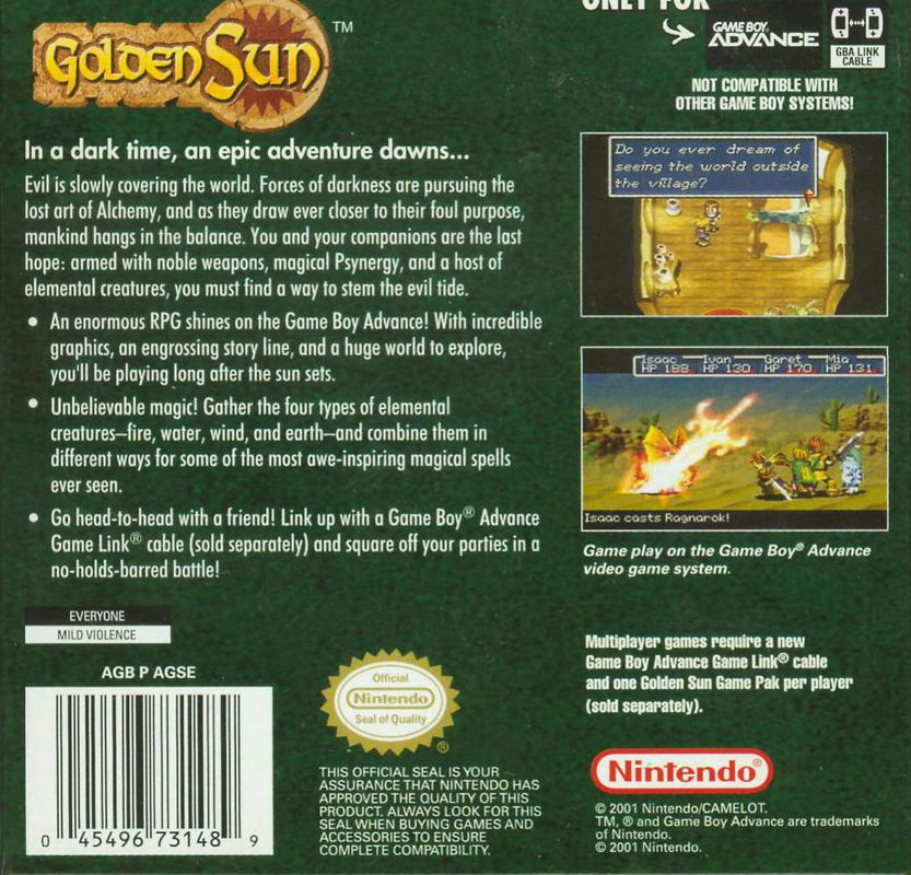 Golden Sun - Game Boy Advance