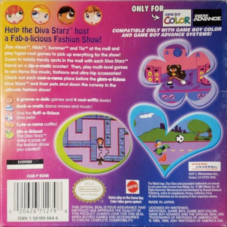 Diva Starz: Mall Mania - Game Boy Color
