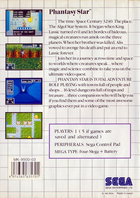 Phantasy Star - SEGA Master System