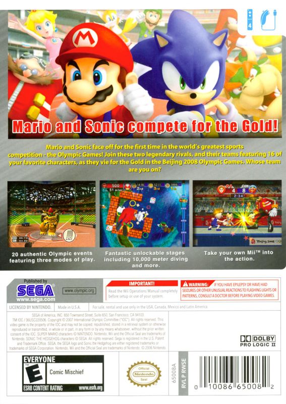 Mario & Sonic at the Olympic Games - Wii