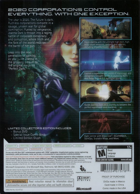 Perfect Dark Zero - Limited Collector's Edition - Xbox 360