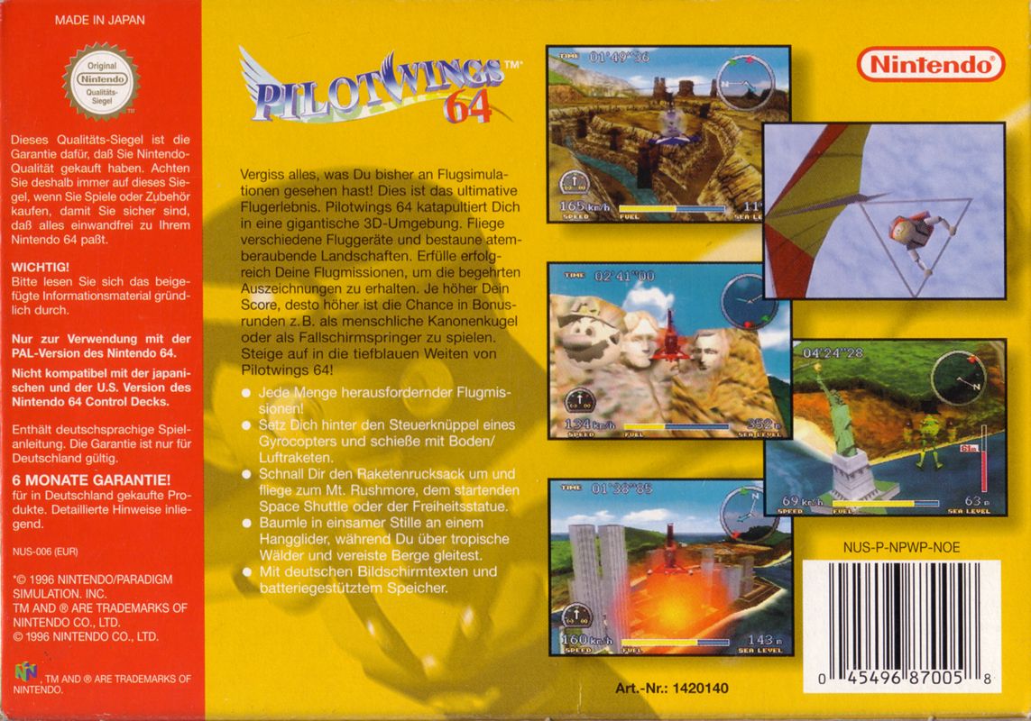 Pilotwings 64 - Nintendo 64