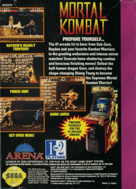 Mortal Kombat - SEGA Game Gear