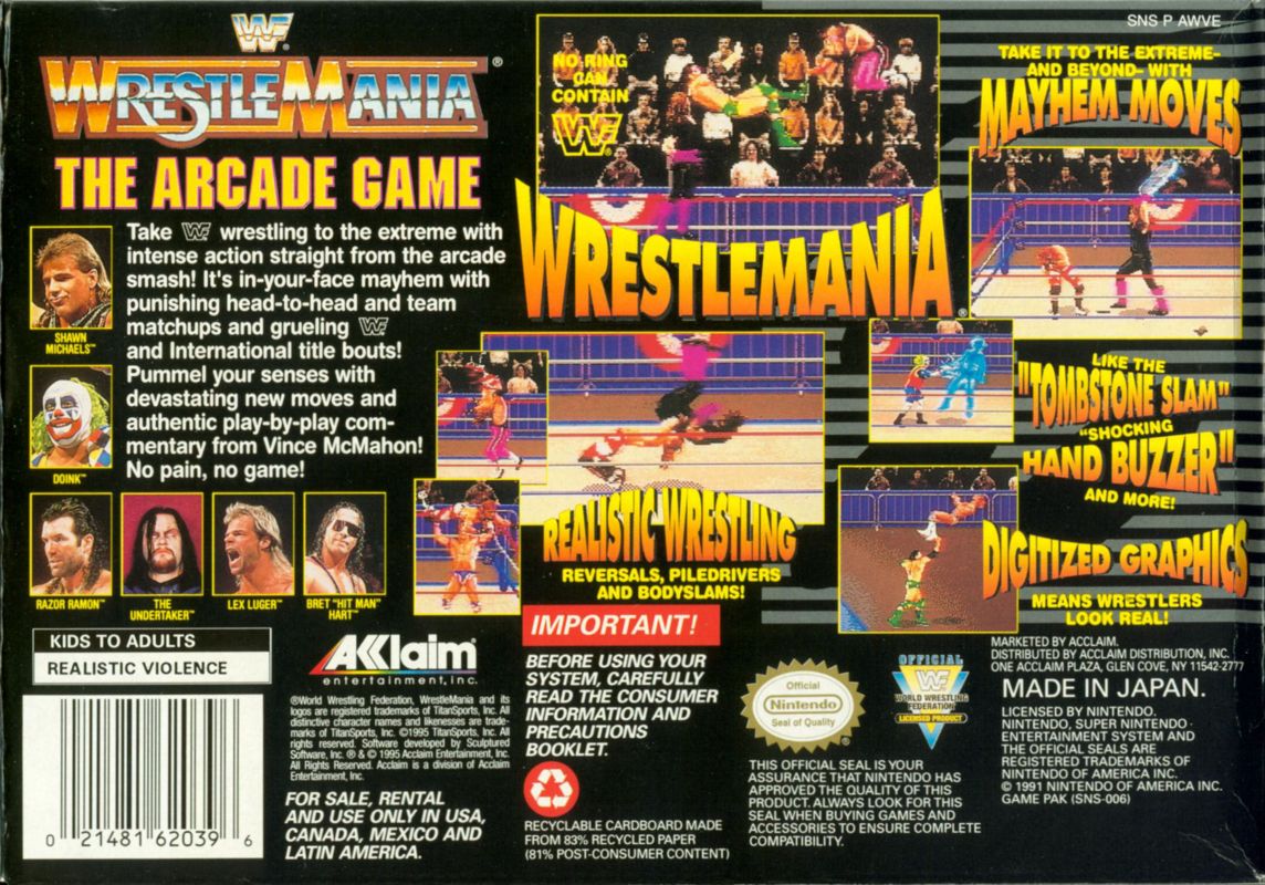 WWF WrestleMania: The Arcade Game - Super Nintendo