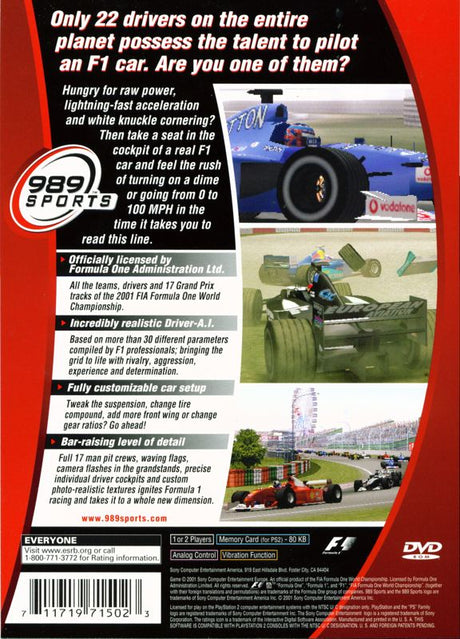 Formula One 2001 - PlayStation 2