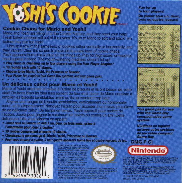 Yoshi's Cookie - Game Boy