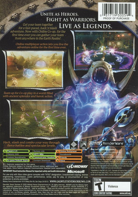 Gauntlet: Seven Sorrows - Xbox