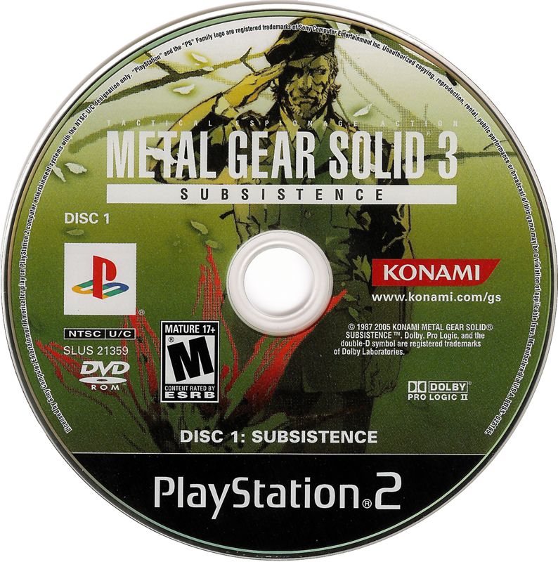 metal gear solid 3 playstation 2 Metal Gear Solid 3: Subsistence