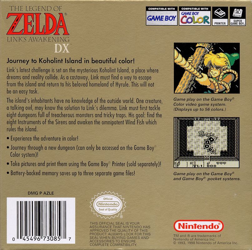 Legend of Zelda: Link's Awakening DX - Game Boy, Game Boy Color