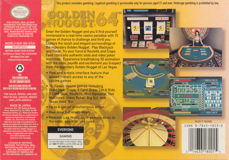 Golden Nugget 64 - Nintendo 64