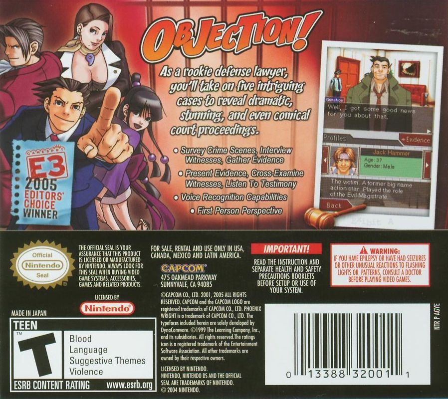 Phoenix Wright: Ace Attorney - Nintendo DS