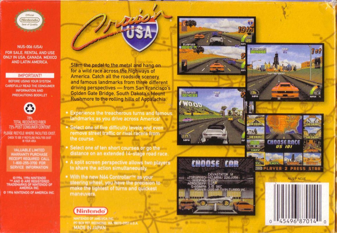 Cruis'n USA - Nintendo 64