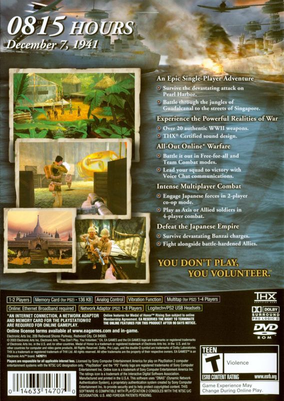 Medal of Honor: Rising Sun - PlayStation 2