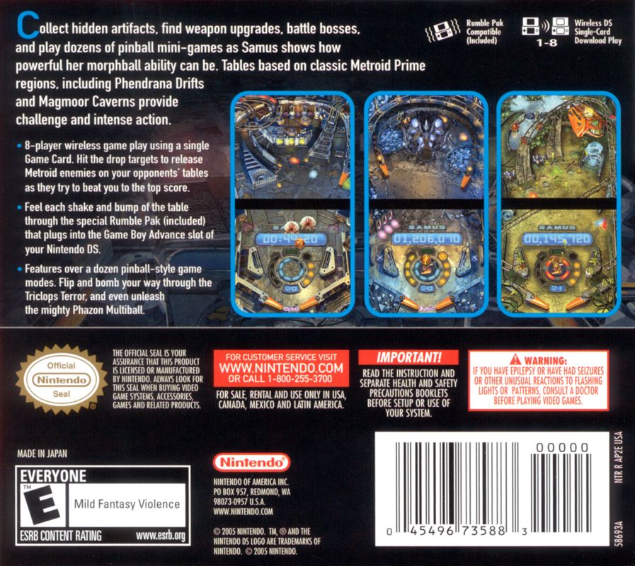 Metroid Prime Pinball - Nintendo DS