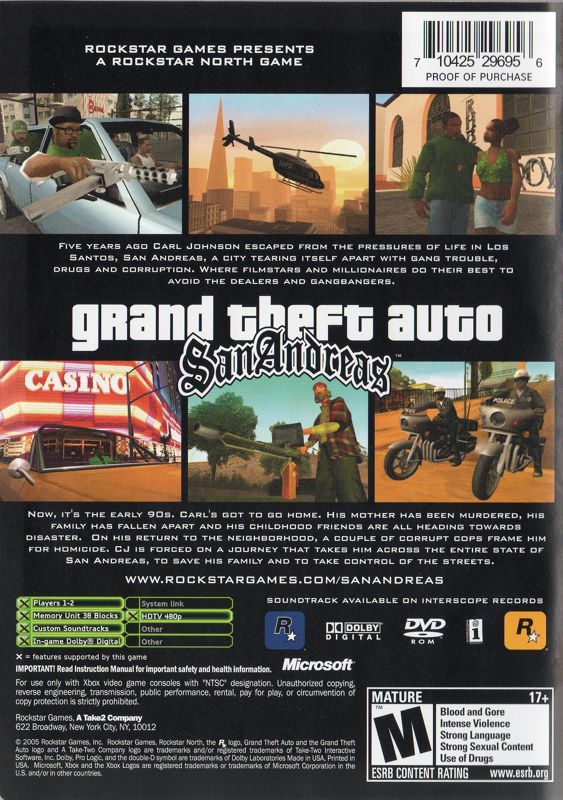 Grand Theft Auto: San Andreas - Xbox