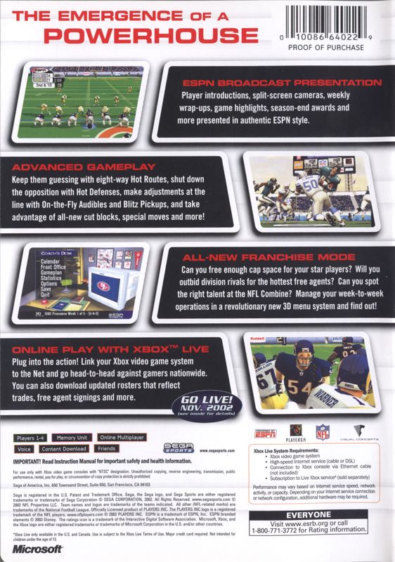 NFL 2K3 - Xbox
