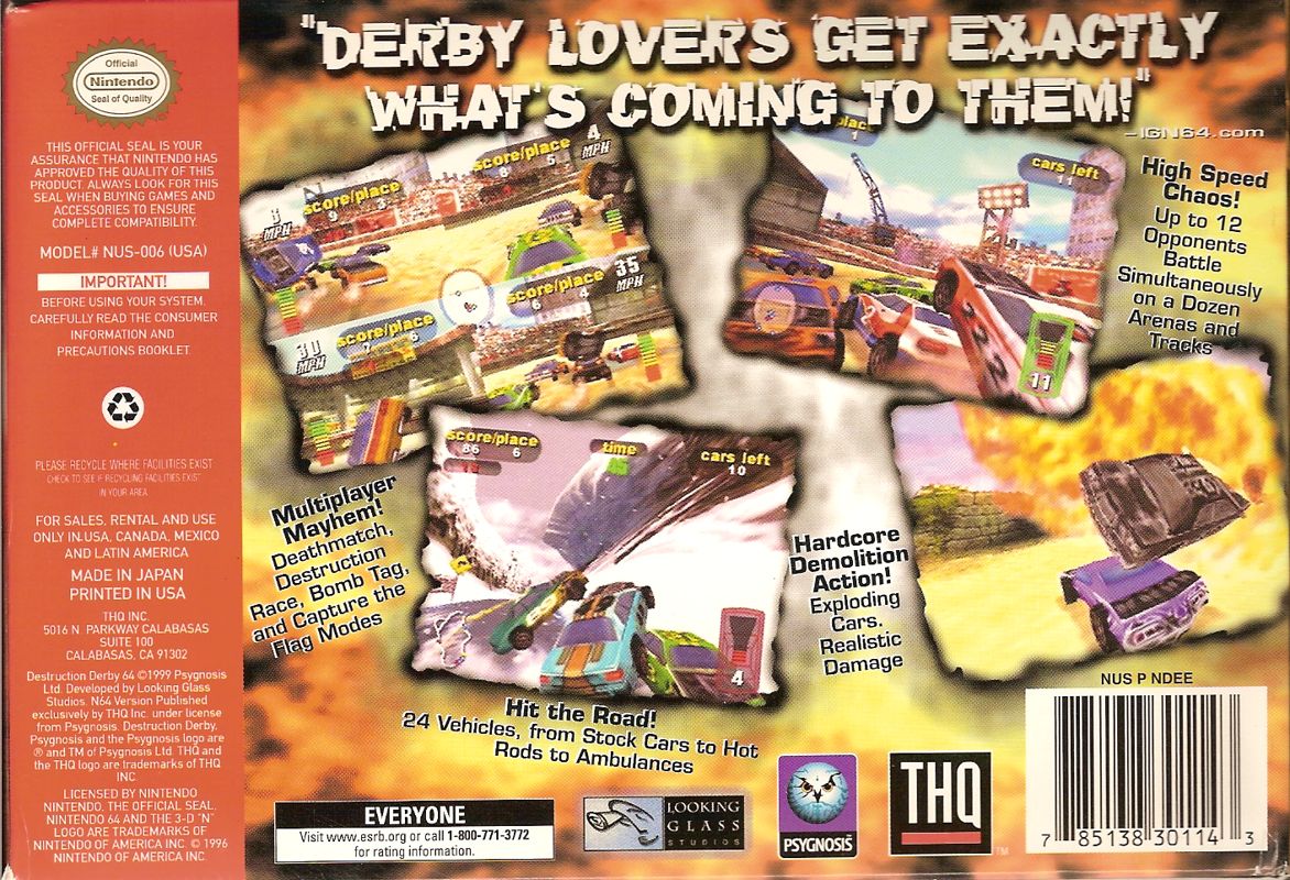 Destruction Derby 64 - Nintendo 64